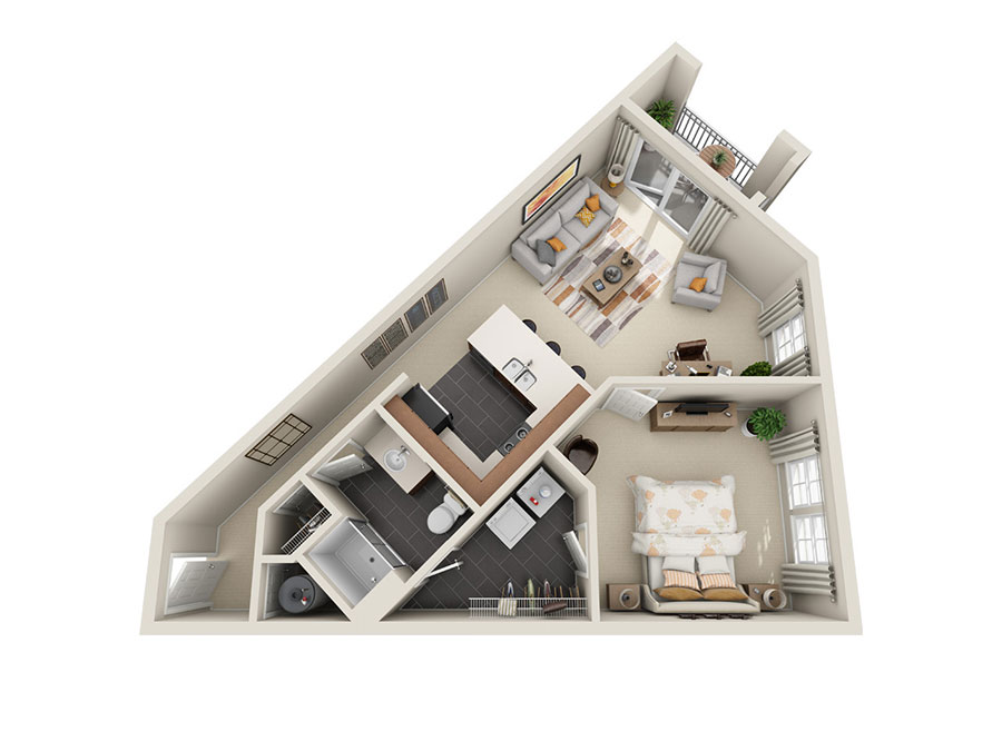 The Jasmine 3D Floor Plan Rendering